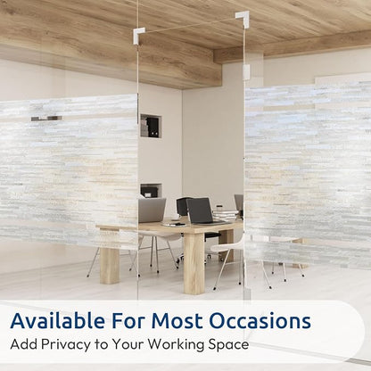 rabbitgoo Window Privacy Film, No Glue Frosted Glass Film, Static Cling UV Blocking Non Adhesive Reusable Heat Control Window Vinyl Clings for Home, Office, Frosted Silk, 29.5 x 78.7 Inches