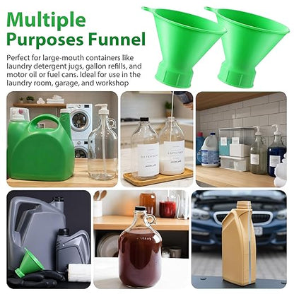 Threaded Funnel Easy Fill Funnel, Twist On Empty Spray Bottle Refill Adapter Fit for Various Size Bottles Home, Car Detailing Cleaning Supply, 30% Vinegar, Kitchen, Bath, Essential Oils(38mm)