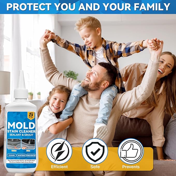 HomeMold Stain Remover Gel, Effective Washing Machine Cleaner for Front Load Washer, All-Purpose Cleaning Gel for Penetrating for Bathroom, Shower and Bathtub Tile Grout (5 Floz) (5.0 Fl Oz)