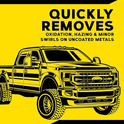 Meguiar's G211606 Metal Polish, Safe for All Uncoated Metals, Removes Stains and Swirls for a Quick and Easy Clean, Restores Shine, Pairs Well with Our Wheel Polisher Tool, 6 Oz