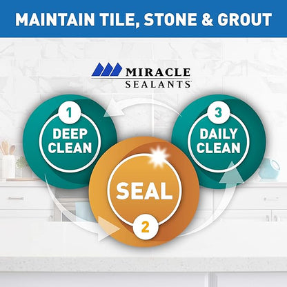 Miracle Sealants Miracle Heavy Duty Tile & Stone Cleaner, Grout Haze Remover, Non-Acidic, Quart, 6 Pack