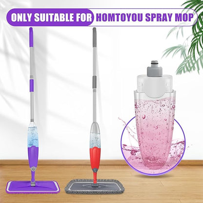 HOMTOYOU Replacement Bottle for Multiple Cleaner: Refillable Mop Accessories Only Suitable for HOMTOYOU Spray Mop - Reusable Premium Leak Free - Add Your Own Solution