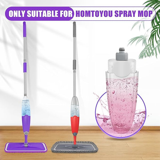 HOMTOYOU Replacement Bottle for Multiple Cleaner: Refillable Mop Accessories Only Suitable for HOMTOYOU Spray Mop - Reusable Premium Leak Free - Add Your Own Solution