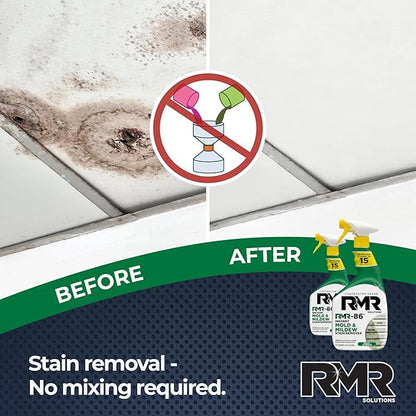 RMR-86 Instant Mold and Mildew Stain Remover Spray - Scrub Free Formula, 2 Pack - 32 oz