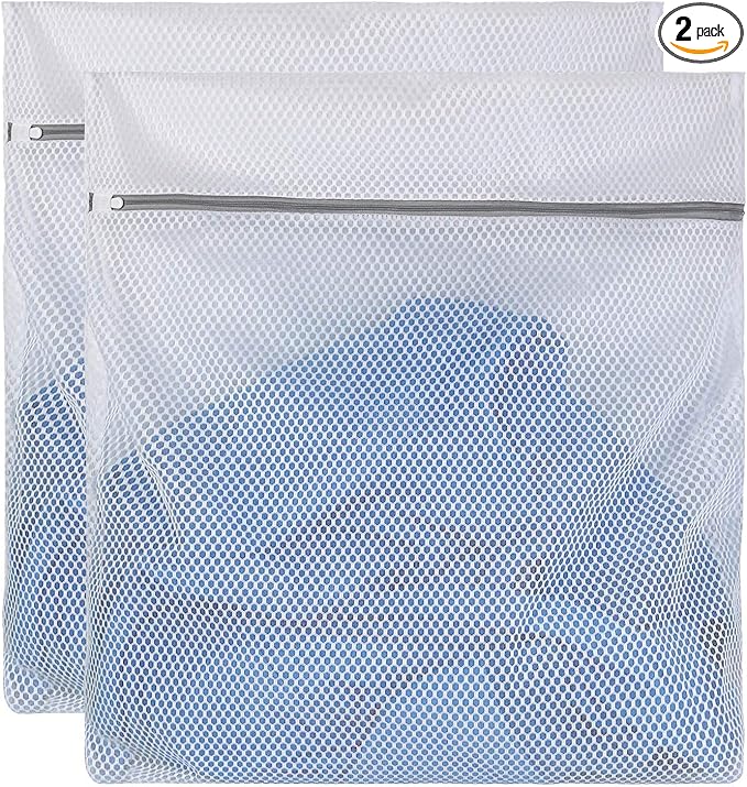 2 XX-Large Honeycomb Delicates Bags for Washing Machine, 24 x 24 Inches lingerie bags for Laundry, Travel Storage Organize Bag for Cotton Clothes,Sheet, Shoes