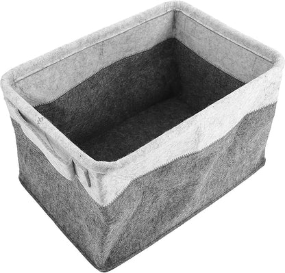 BESPORTBLE Decorative Felt Laundry Basket Collapsible Clothes Organizer with Handles Multi-Color Storage Hamper for Bedroom and Home Laundry