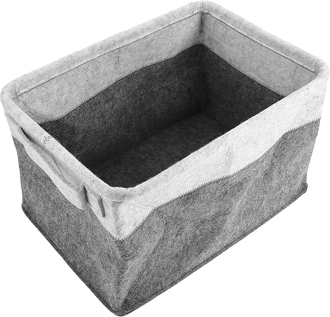 GLEAVI Large Felt Laundry Basket Collapsible Clothes Hamper Multifunctional Bedroom Storage Organizer for Dirty Clothes and Home Use