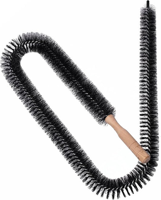 47.24 Inch Extra Long Full-Bristle Dryer Vent Cleaner Brush – Flexible Lint Brush for Dryer Vent Trap, Duct & Refrigerator Coils – Deep Cleaning Tool to Fire Risk Reduction, Pet Hair & Dust Removal