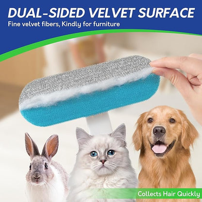 BOOMJOY Pet Hair Remover - Reusable Dog Cat Hair Remover Brush for Furniture, Couch, Carpet - Lint Remover for Pet