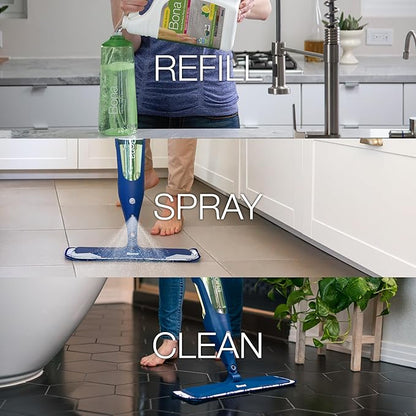 Bona Multi-Surface Floor Cleaner Refill - 96 fl oz - Lemon Mint - Residue-Free Floor Cleaning Solution refill for Spray Mop and Spray Bottles - For Use on Stone, Tile, Laminate, and Vinyl Floors