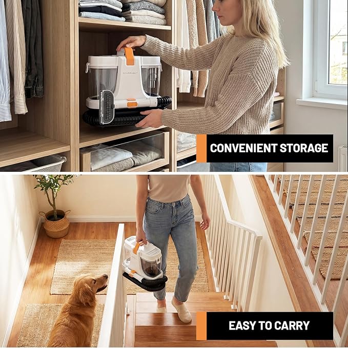 Starrybot Portable Carpet & Upholestery Cleaner Machine for Pets, Spot, Stain,Couch Cleaner Machine with 15Kpa Powerful Suction,Car/Auto Detailer(white)