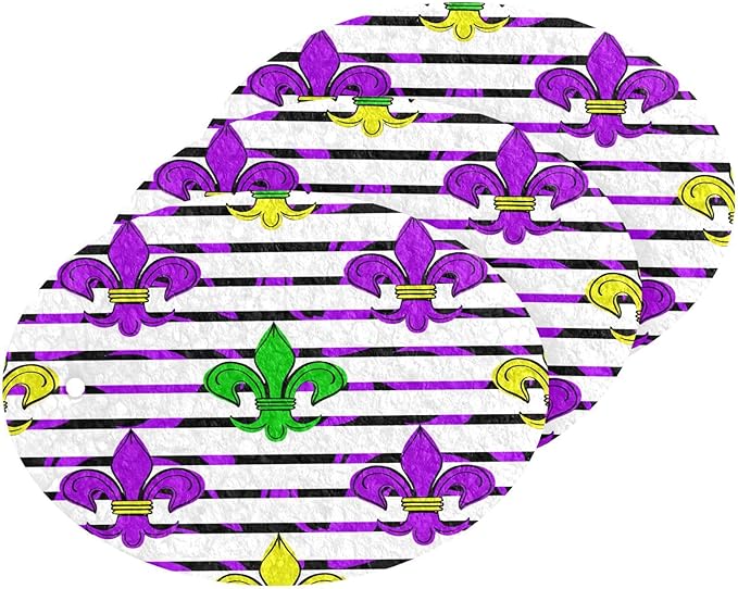 Mardi Gras Kitchen Scrub Sponges, Pop-up Kitchen Cleaning Sponges Reusable Dish Washing Sponges for Bathroom Household Cleaning 3 Pack - Non Scratch Scrubber