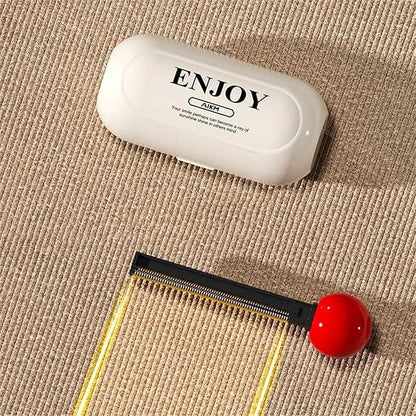 1pcs Enjoy Lint Roller, Enjoy Sticky Lint Roller, 2 In1 Washable Lint Remover，Reusable Portable Mini Travel Sticky Roller，Furniture,Clothes,Hair Removers for Dog and Cat (White)