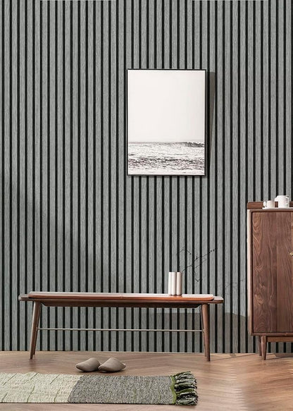 myforHD Wallpaper Peel and Stick Wood Grating Stripe Self-Adhesive Wallpaper Faux Wood Contact Paper Wood Slats Self Adhesive Wall Paper PVC Vinyl Film Removable Waterproof (Wood D, 17.3" x 393")