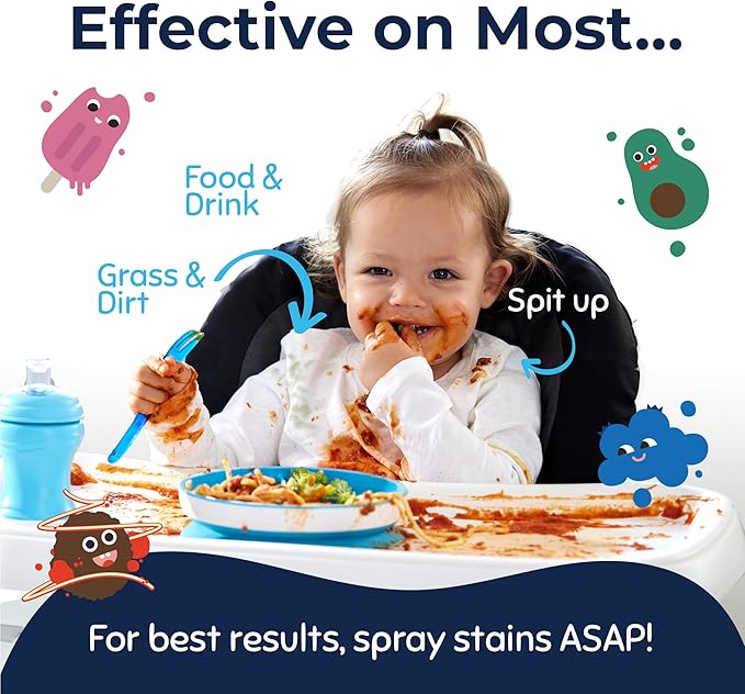 Miss Mouth's Messy Eater Stain Treater - 32oz Refill - Newborn & Baby Essentials - No Dry Cleaning Food, Grease, Coffee Off Laundry, Underwear, Fabric