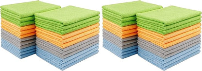 AIDEA Microfiber Cleaning Cloth 48 Pack, Microfiber Towels for Cars, Soft & Absorbent Cleaning Rags, Premium Lint Free Shop Towels for House, Kitchen, Car, 12inx16in