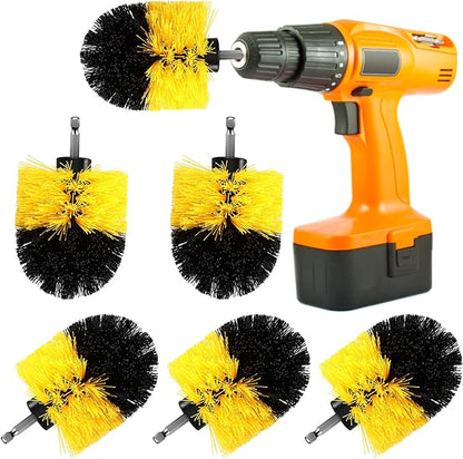 Remerry Drill Brush Nylon Drill Brush Attachment Electric Power Scrubber Scrub Attachment Multi Purpose Cleaning Supplies for Bathroom Surfaces Tub Grout Shower Kitchen Tile Auto Car