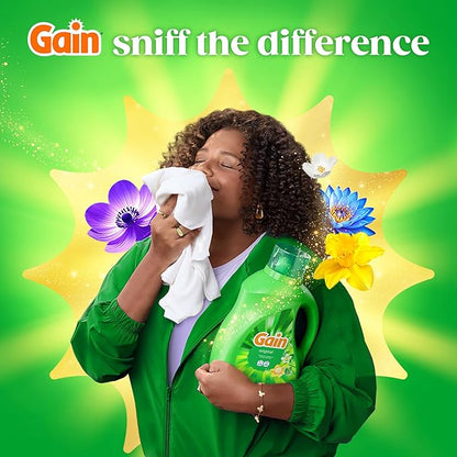 Gain Liquid Laundry Detergent, Original Scent, 177 fl oz, Freshness + Odor Fighting, Laundry Detergent Liquid Soap, HE compatible, 134 loads (Packaging May Vary)
