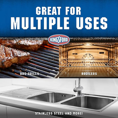 Kingsford Heavy Duty Foaming Grill Cleaner Spray, BBQ Degreaser for Charcoal & Gas Grills, Cuts Grease, Burnt-On Food & Grime, Easy Spray-On Foam for Grill Grates & Surfaces, Aerosol Can, 19 Oz