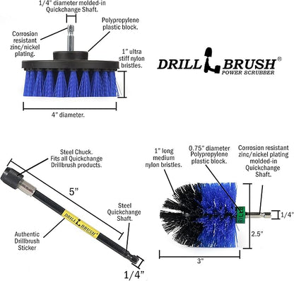 Boat Cleaning Tool Set - Boat Accessories - Aquatic Cleaning Supplies - Hull Cleaner Brush Heads - Barnacle Removing Brush Set - Fish Tank Restoration Brush - Boat Deck Cleaning Tools - Medium Stiff