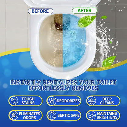 Toilet Bowl Cleaner Tablets – 24 Pack | Powerful Stain Removal, Septic Safe, Lemon Scent | No Harsh Chemicals, Long-Lasting Cleaning for Toilet Bowls