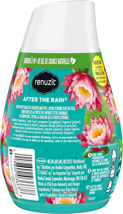 Renuzit Adjustable Gel Air Freshener Cone, After the Rain Scent, Nonstop Freshness, 7oz Cone, 12 Count, brand is Renuzit.