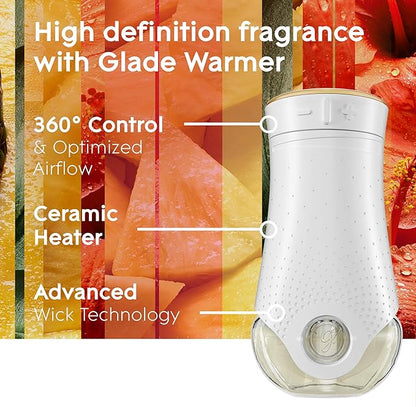 Glade PlugIns Refills Air Freshener, Scented and Essential Oils for Home and Bathroom, Hawaiian Breeze, 2.01 Fl Oz, 3 Count