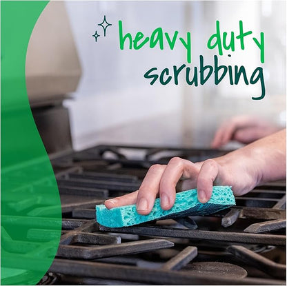 Scotch-Brite Odor Resist Heavy Duty Scrub Sponge, Dishwasher-Safe Kitchen sponges for Serious Scrubbing, Multipurpose Dish Sponge for Stuck-On Messes, 3 Scrubbing Sponges