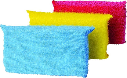 Casabella Multicolor Cellulose Scrub Sponges, Blue/Yellow/Pink, (Pack of 36)