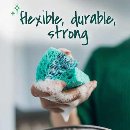 Scotch-Brite Odor Resist Heavy Duty Scrub Sponge, Dishwasher-Safe Kitchen sponges for Serious Scrubbing, Multipurpose Dish Sponge for Stuck-On Messes, 3 Scrubbing Sponges