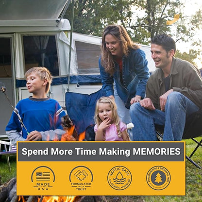 Unique RV Digest-It+, Extra-Strength RV Toilet Treatment - Liquifies Waste and All Brands of Toilet Paper - Odor Eliminator 32 oz (3-Pack)