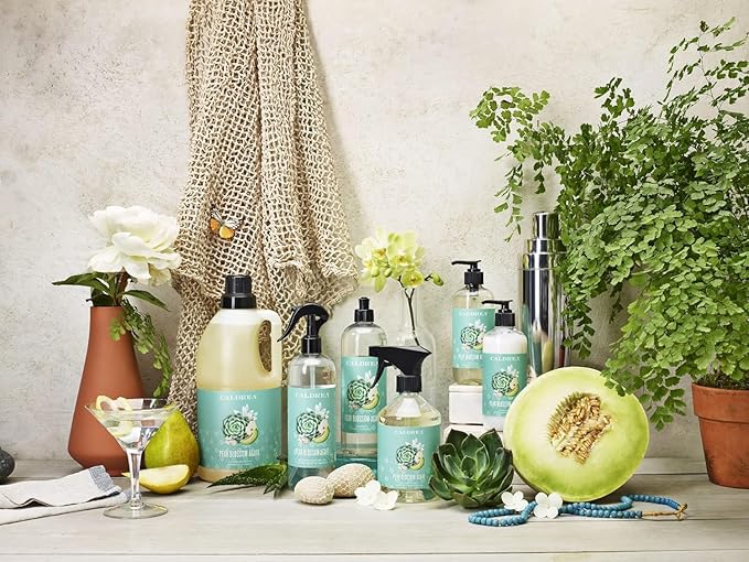 Caldrea Multi-surface CounterTop Spray Cleaner, Made With Vegetable Protein Extract, Pear Blossom Agave Scent, 16 Oz