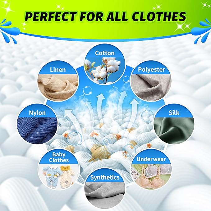 HOMERHYME Laundry Detergent Sheets - Fresh Linen 120 Loads Laundry Sheets Detergent, Bulk Travel Laundry Detergent Eco Friendly & Hypoallergenic Natural Detergent Sheets Strips Laundry Soap Sheets