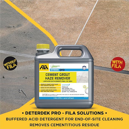 FILA Surface Care Solutions, DETERDEK PRO Cementitious Grout Haze Remover, 1 GAL