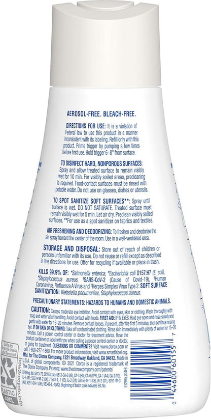Clorox Disinfecting Mist Refill, Multi-Surface Disinfectant, Household Essentials, Lemongrass Mandarin, 16 Fluid Ounces