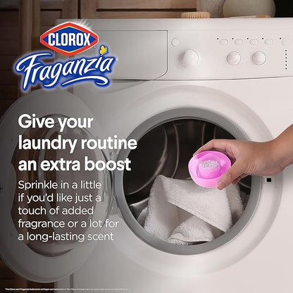Clorox Fraganzia Laundry Scent Booster Crystals, In-Wash Fragrance Beads for Fresh-Smelling Clothes & Linens, Safe for All Fabrics & Colors, Easy-Pour Bottle, Spring Scent, 70 Oz