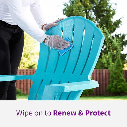 Rejuvenate Outdoor Restorer Wipes, 5 Count, Individually-Wrapped Pre-Saturated Microfiber Wipes Restore Faded and Weathered Surfaces Such As Patio Furniture, Shutters, Siding, And More, 12 Pack