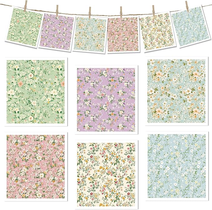 Reusable Swedish Dishcloths for Kitchen, 6 Pack Colorful Floral Dish Cloths Towels, Absorbent Flower Sponge Cleaning Towel Wipes for Kitchen Cooking Home Decoration Housewarming Gifts