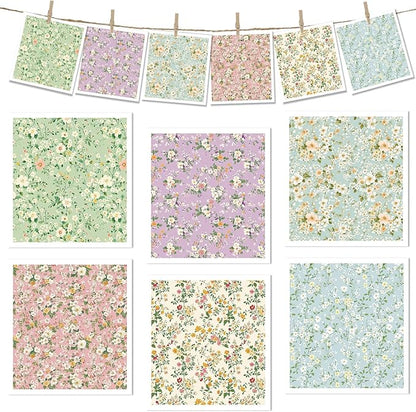 Reusable Swedish Dishcloths for Kitchen, 6 Pack Colorful Floral Dish Cloths Towels, Absorbent Flower Sponge Cleaning Towel Wipes for Kitchen Cooking Home Decoration Housewarming Gifts