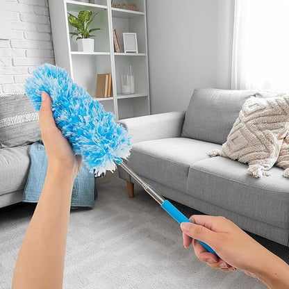 Tanlade 36 Pcs Microfiber Feather Duster for Cleaning 13-31 Inch Extendable Cobweb Dusters Ceiling Fan Duster Washable Bendable Tool for Office Car Window Furniture (Bright Color)