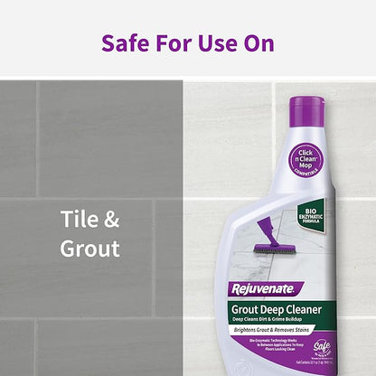 Rejuvenate Grout Deep Cleaner Cleaning Formula Instantly Removes Years of Dirt Build-Up to Restore Grout to the Original Color (32 fl oz x 2 Pack)