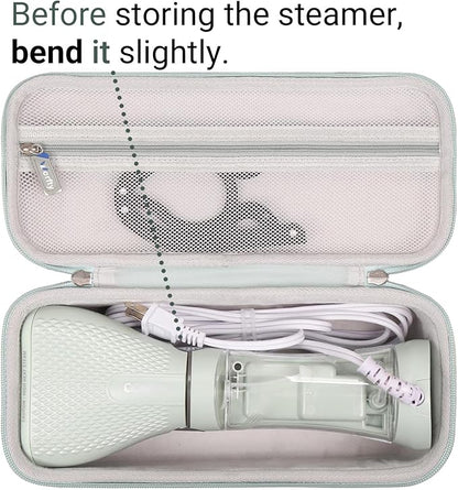 Hard Travel Carrying Case for Conair Handheld Garment Steamer, Mint Green Portable Storage Case fits for Conair Small Size Travel Steamer with Dual Voltage for Worldwide Use(Case Only)