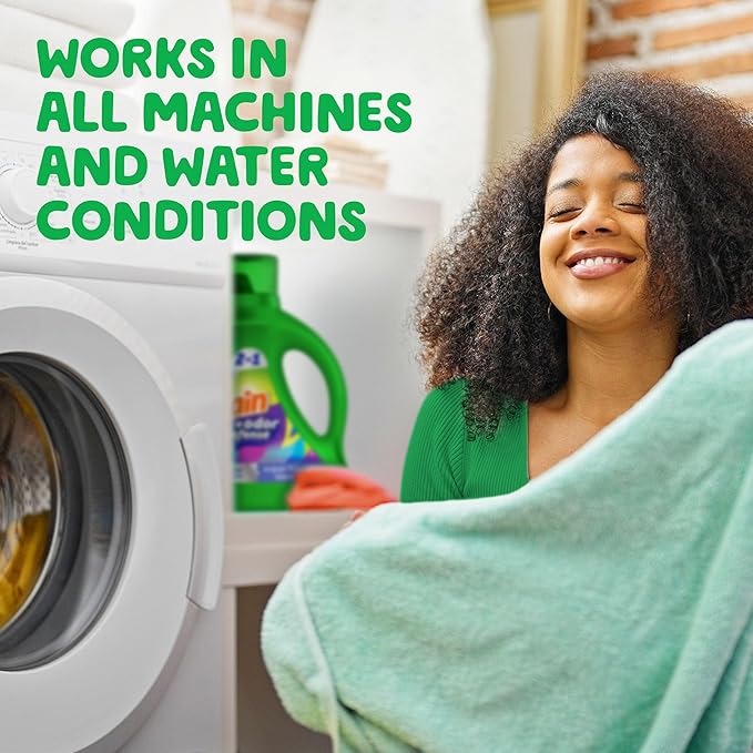 Gain + Odor Defense Liquid Laundry Detergent, Super Fresh Blast Scent, 107 Loads, HE Compatible Washing Soap (Packaging May Vary)