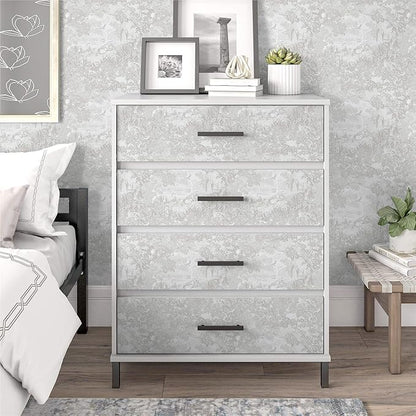 Heroad Peel and Stick Wallpaper Grey and White Vintage Forest Animals Floral Wallpaper Removable Self-Adhesive Contact Paper for Bedroom Living Room Cabinets Decoration Thicken Vinyl 17.3''x78.7''