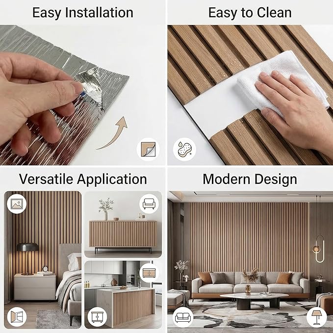 3D Wall Panels Peel and Stick – 15.74" x 236" PVC Faux Texture Wall Covering, Self Adhesive Waterproof DIY Accent Wall for Living Room, Bedroom, Sofa Background & Kitchen Backsplash, Covers 25.8 sq.ft