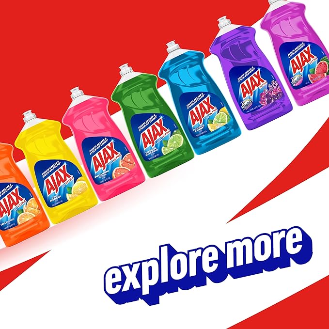 Ajax Ultra Liquid Dish Soap With Fabuloso, Lavender Scent, 52 Oz