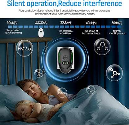 Plug-In Air Purifier 4 Pack ，Negative Air Ionizer for Home, Air Freshener Odor Reducer for Home from Pets Smoke Smell Kitchen Odor Black