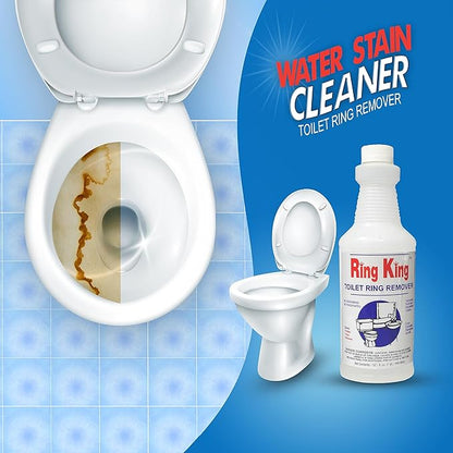 Amazon Brand - Ring King Toilet Bowl Cleaners | Toilet Bowl Cleaner Liquid 32oz Fast Acting Bathroom Cleaner For Calcium, Water, Rust, Red Clay & Lime Stains – No Scrubbing (Pack of 2)