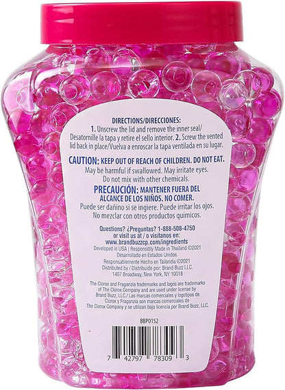 Clorox Fraganzia Crystal Beads Air Freshener, Long Lasting Room Deodorizer and Odor Eliminator Gel Beads to Freshen Home, Car, or Office, Spring Scent, 12 Fl Oz