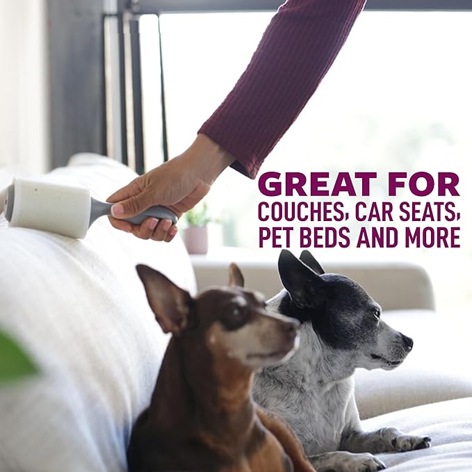 Scotch-Brite Pet Hair Pickup Extra Sticky Lint Roller, 50% Stickier, Fur & Fluff Remover for Clothes, Couches, Dog Beds & Car Seats, 4 in x 22.5 ft, 2 Pack, 96 Sheets